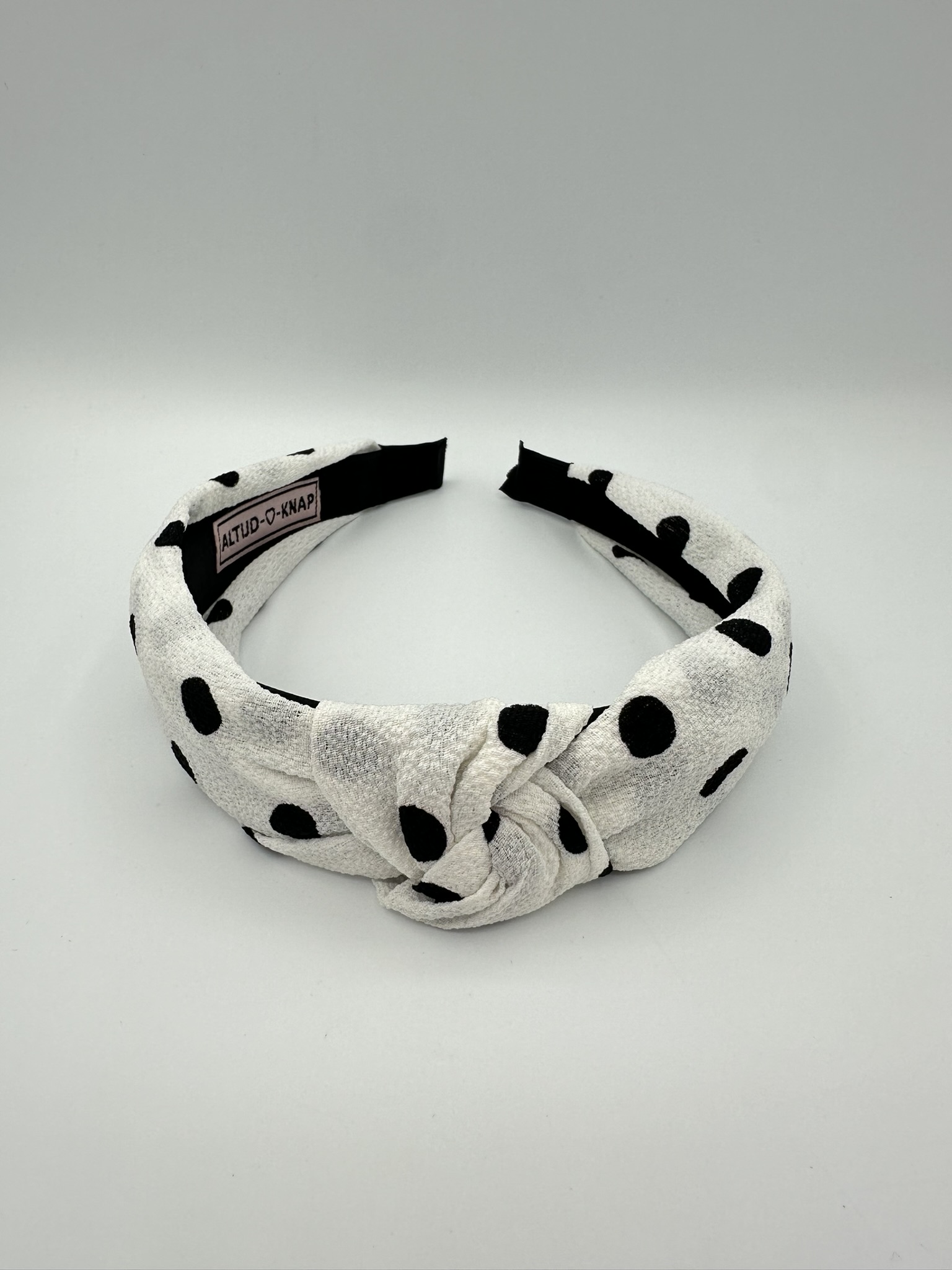 Kinderhaarband Meisjes haarband Dreamy Dots White Black Meisjes haarband met stippen