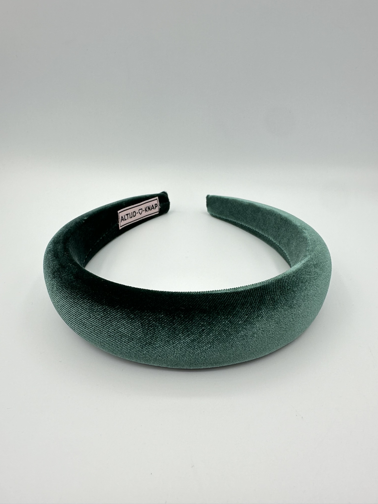 Dameshaarband Classy Velvet smal groen