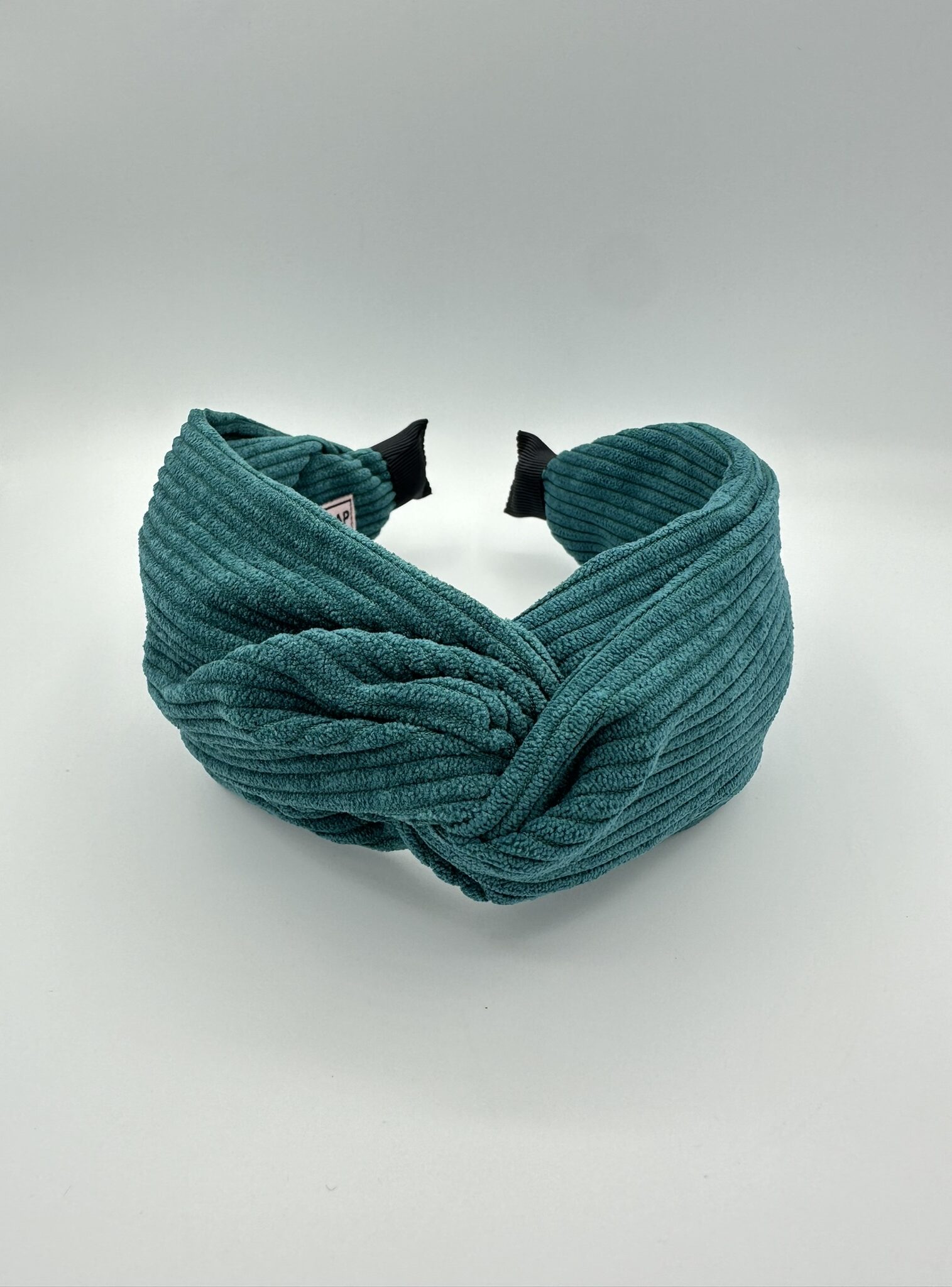 Dameshaarbanden Cosy Ribstof groen blauw