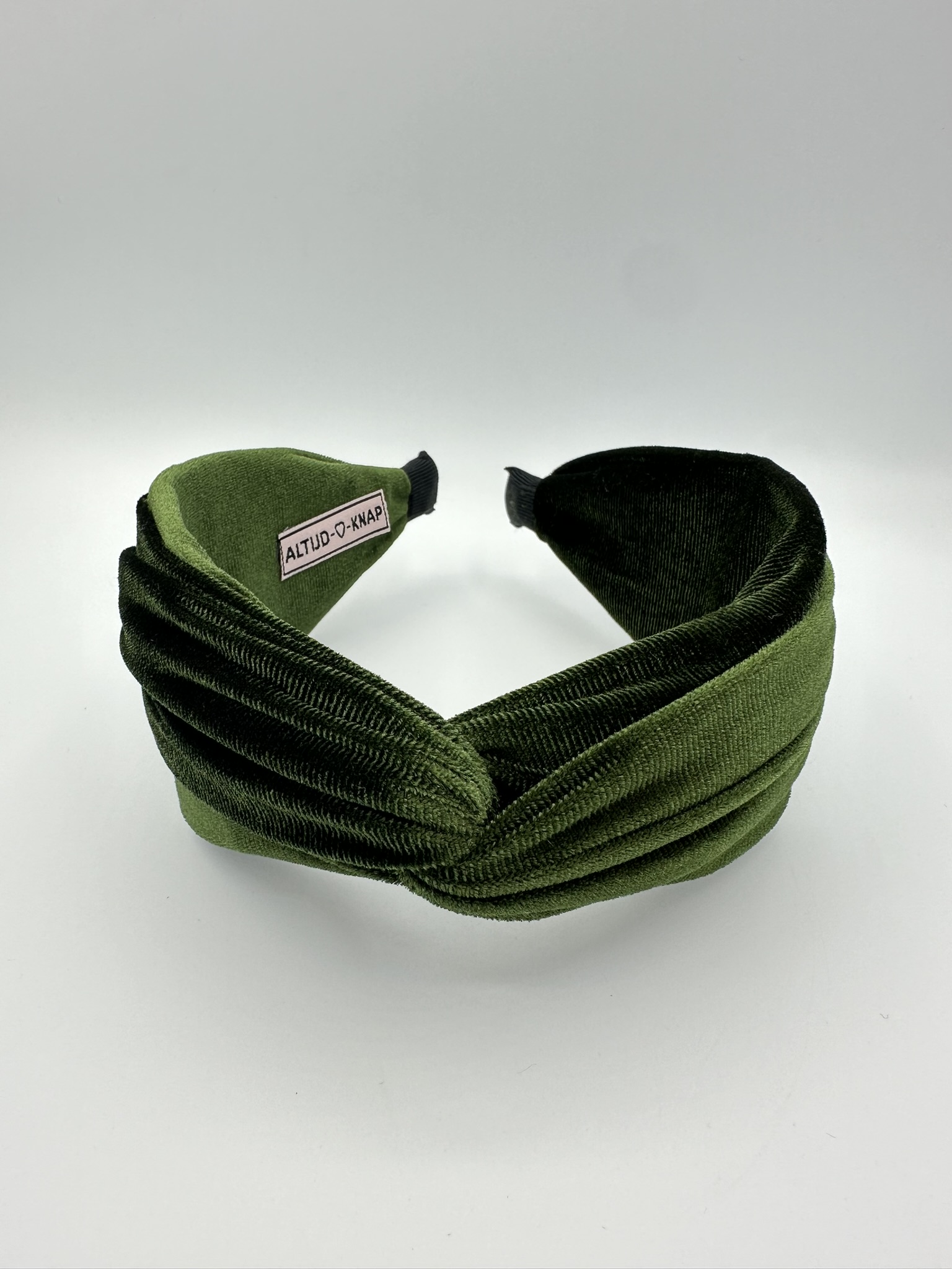 Dameshaarband velvet groen