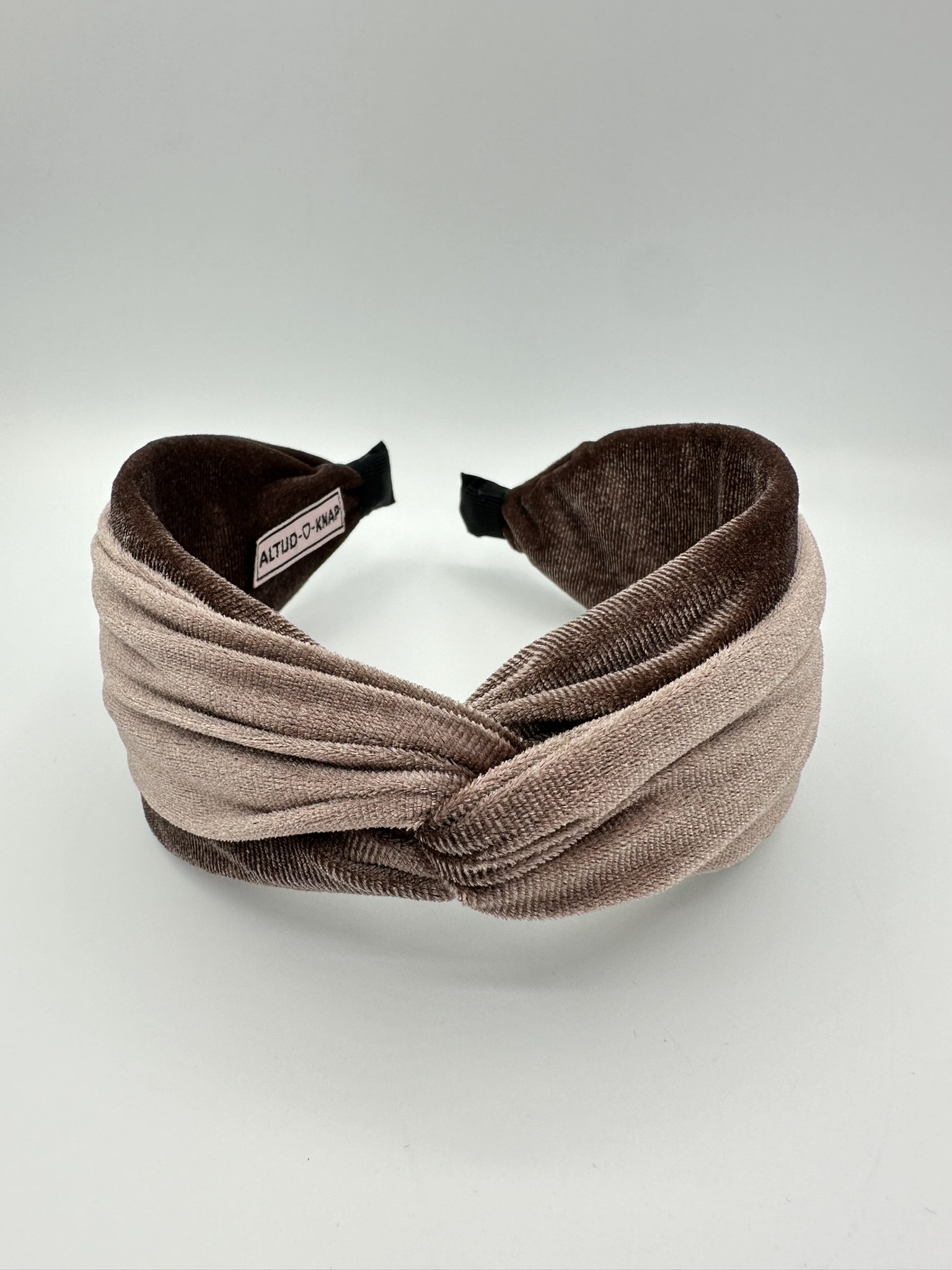 Dameshaarband velvet taupe